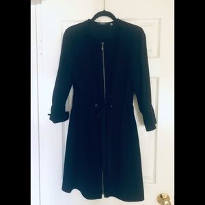 COPY - Tahari Black knee length zipper dress with tie at waist.  Size 12. Never…
